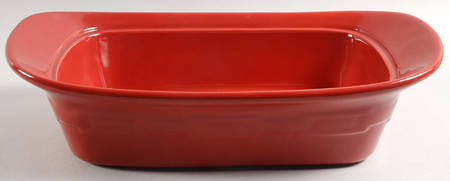 Woven Traditions Tomato (Red) 2.5 Quart Rectangular Casserole No Lid