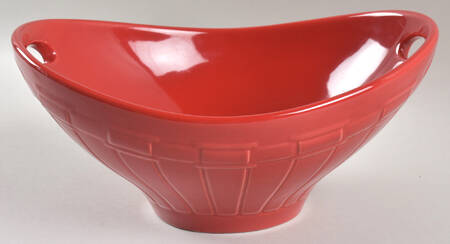 Woven Traditions Tomato (Red) 10" Oval Handled Bowl