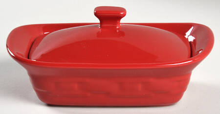 Woven Traditions Tomato (Red) 10 Oz Individual Casserole & Lid