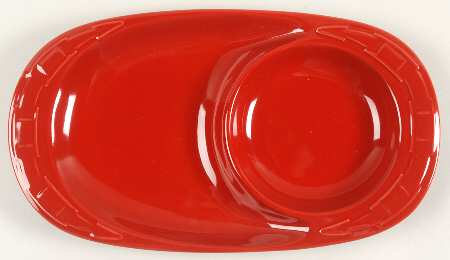 Woven Traditions Tomato (Red) Oval Snack Tray