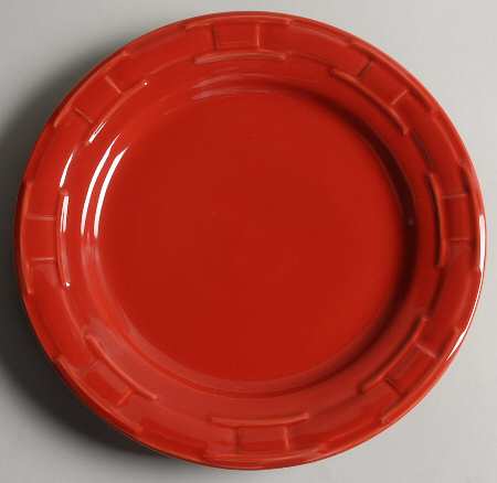 Woven Traditions Tomato (Red) Luncheon Plate