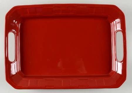 Woven Traditions Tomato (Red) 17" Handled Tray