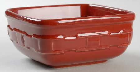 Woven Traditions Tomato (Red) Square Cereal Bowl