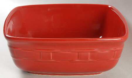 Woven Traditions Tomato (Red) 8" Square Vegetable Bowl