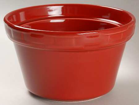 Woven Traditions Tomato (Red) 1 Qt Round Casserole No Lid