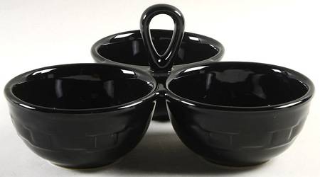 Woven Traditions Ebony 3-Part Relish