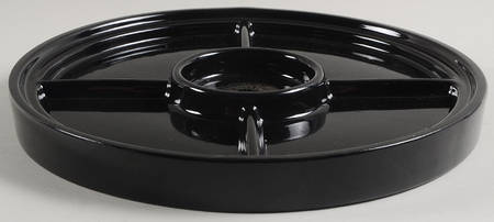 Woven Traditions Ebony Divided Plate for 8-in-1 Entertainer Set