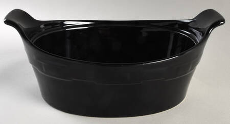 Woven Traditions Ebony 2 Quart Oval Covered Casserole No Lid