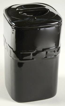 Woven Traditions Ebony Large Square Canister & Lid