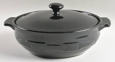 Woven Traditions Ebony 2 Qt Round Covered Casserole