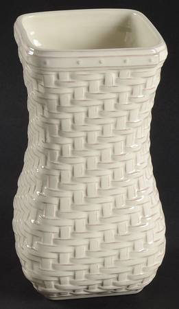 Woven Reflections Ivory 8" Vase