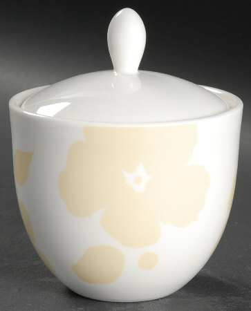 Floral Silhouette Buttercup Sugar Bowl & Lid