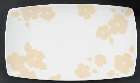 Floral Silhouette Buttercup 16" Rectangular Serving Platter