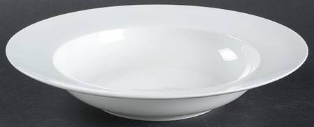 Aquis White Large Rim Soup Bowl