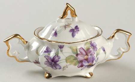 Violet Mini Sugar Bowl & Lid