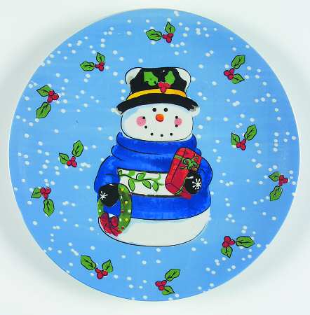Holiday Snowman Dessert/Pie Plate