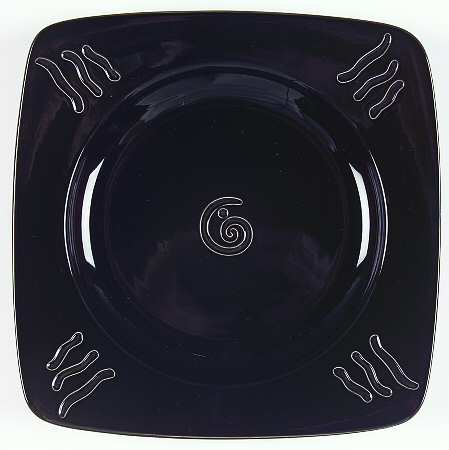 Spyro Black Square Accent Salad Plate