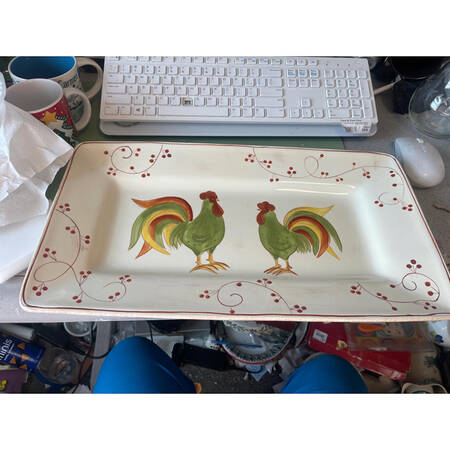 Somerset Cream 18" Rectangular Serving Platter
