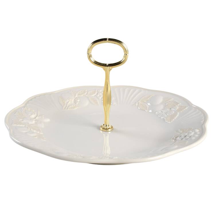 Butler's Pantry Fruitier Round Serving Plate with Center Handle (Dp) Hc