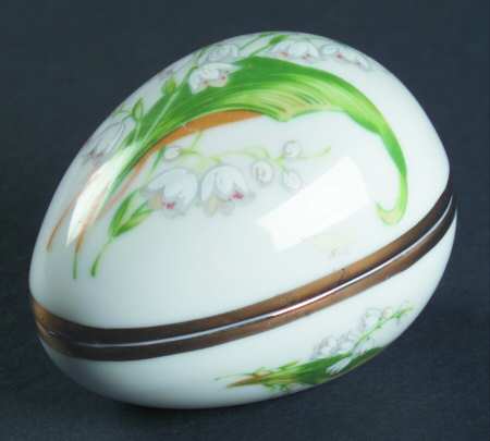 LEF67 (Gold Trim) Small Egg Box & Lid