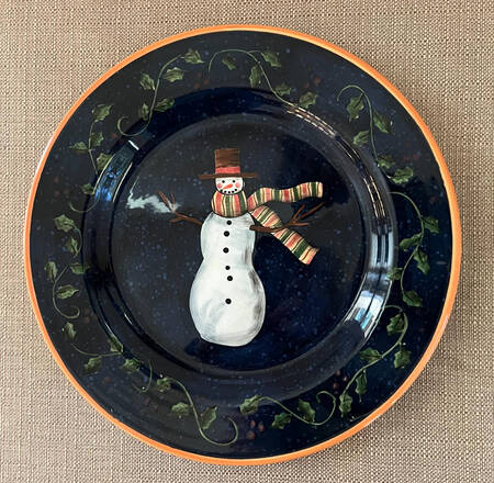 Primitive Colors Christmas Dinner Plate