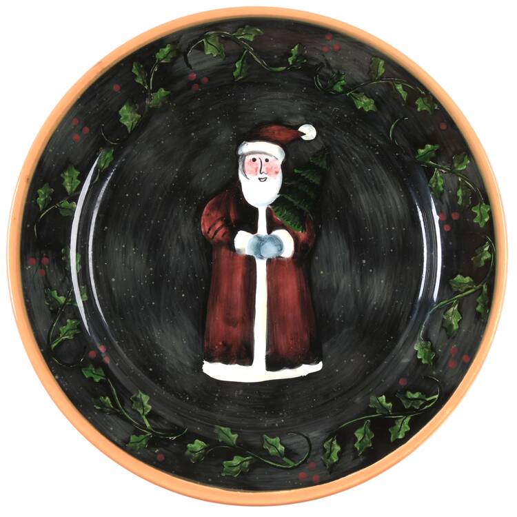 Primitive Colors Christmas Salad Plate