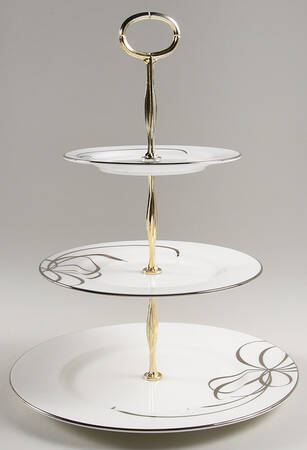 Belle Boulevard 13 7/8"-14 1/4" 3-Tiered Serving Tray(DP,SP,BB) HC