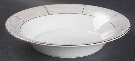 Silk Moire Pearl Rim Soup Bowl