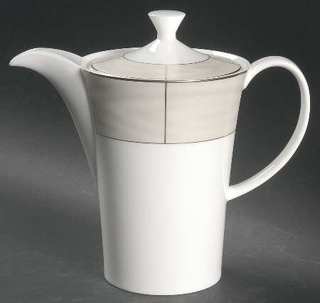 Silk Moire Pearl Coffee Pot & Lid