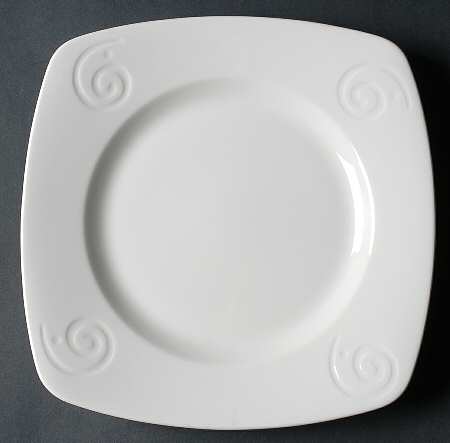 Spyro White Square Dinner Plate