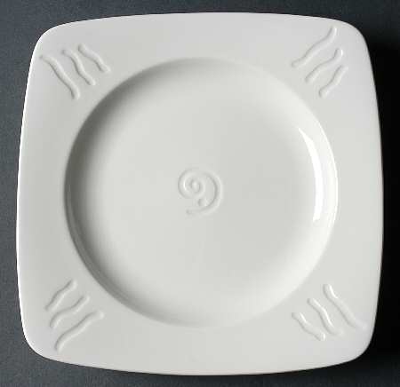 Spyro White Square Accent Salad Plate