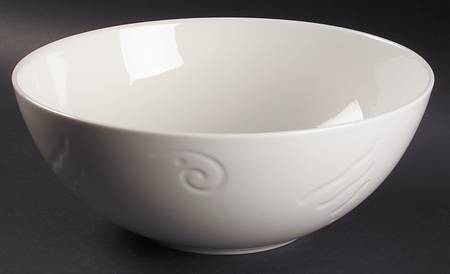 Spyro White 10" Round Serving Bowl