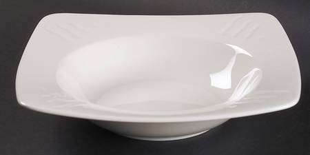 Spyro White 8" Individual Square Pasta Bowl