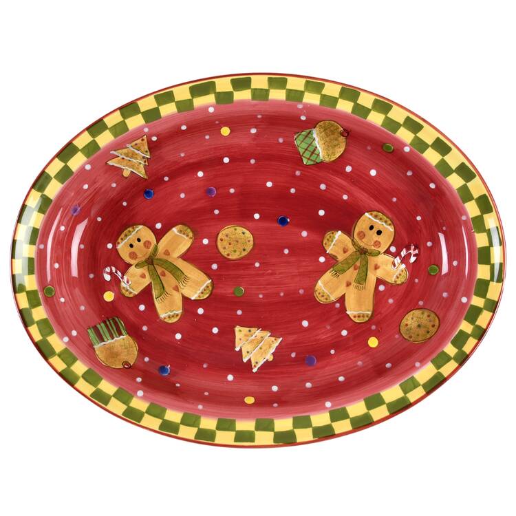 Christmas Treat 16" Oval Serving Platter