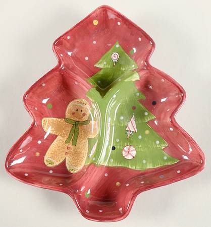 Christmas Treat 3 Part Large Tree Shaped Dish