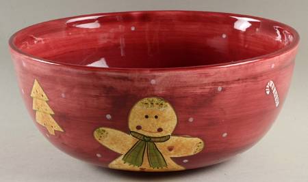 Christmas Treat 10" Large Salad Serving Bowl