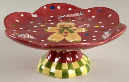 Christmas Treat 8" Diameter Pedestal Cake Stand