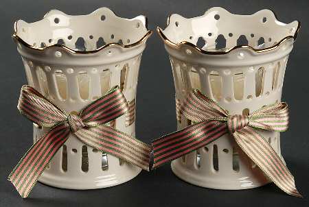 Great Giftables Small Pierced Votive Candleholder - Set of 2