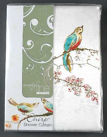 Chirp 70" X 72" Cloth Shower Curtain