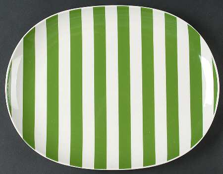 Sag Harbor Green 13" Oval Serving Platter