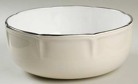 Tribeca (Platinum Trim) 10" Large Salad Serving Bowl
