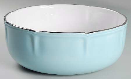 Madison (Platinum Trim) 10" Large Salad Serving Bowl