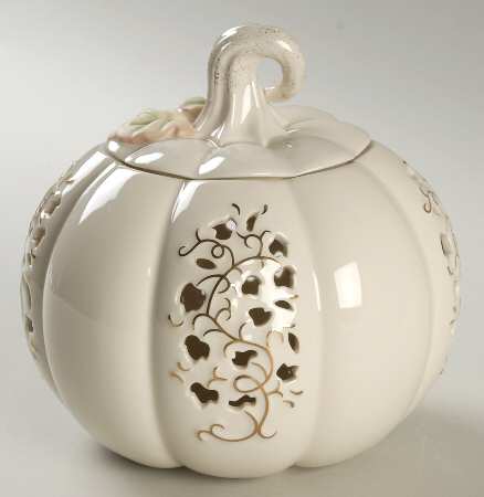 Golden Harvest Pierced Candle Votive & Lid