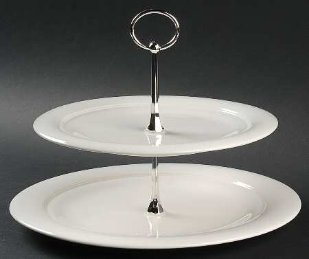 Aspen Ridge 2 Tiered Serving Tray (Dinner&Accent Luncheon)
