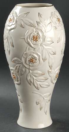Golden Roses 12" Vase