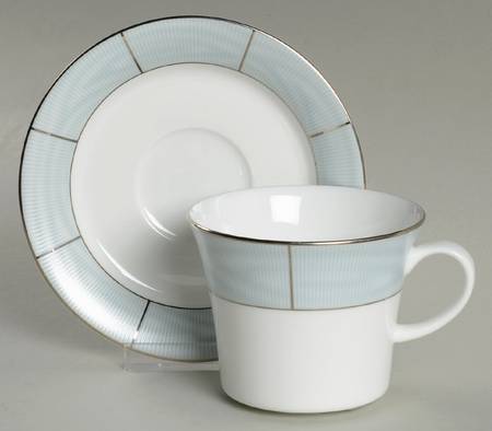 Silk Moire Ice Flat Cup & Saucer Set by Ralph Lauren China
