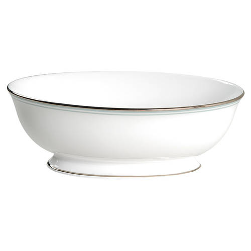 Federal Platinum Blue 9" Oval Vegetable Bowl
