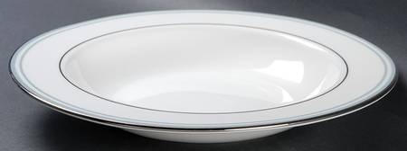 Federal Platinum Blue Large Rim Soup Bowl