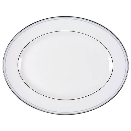 Federal Platinum Blue 13" Oval Serving Platter