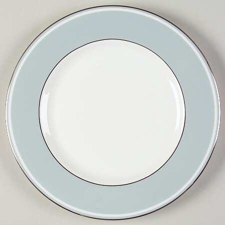 Federal Platinum Blue Salad Plate